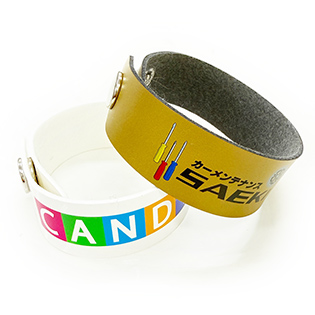 PUレザー製リストバンド22mm巾